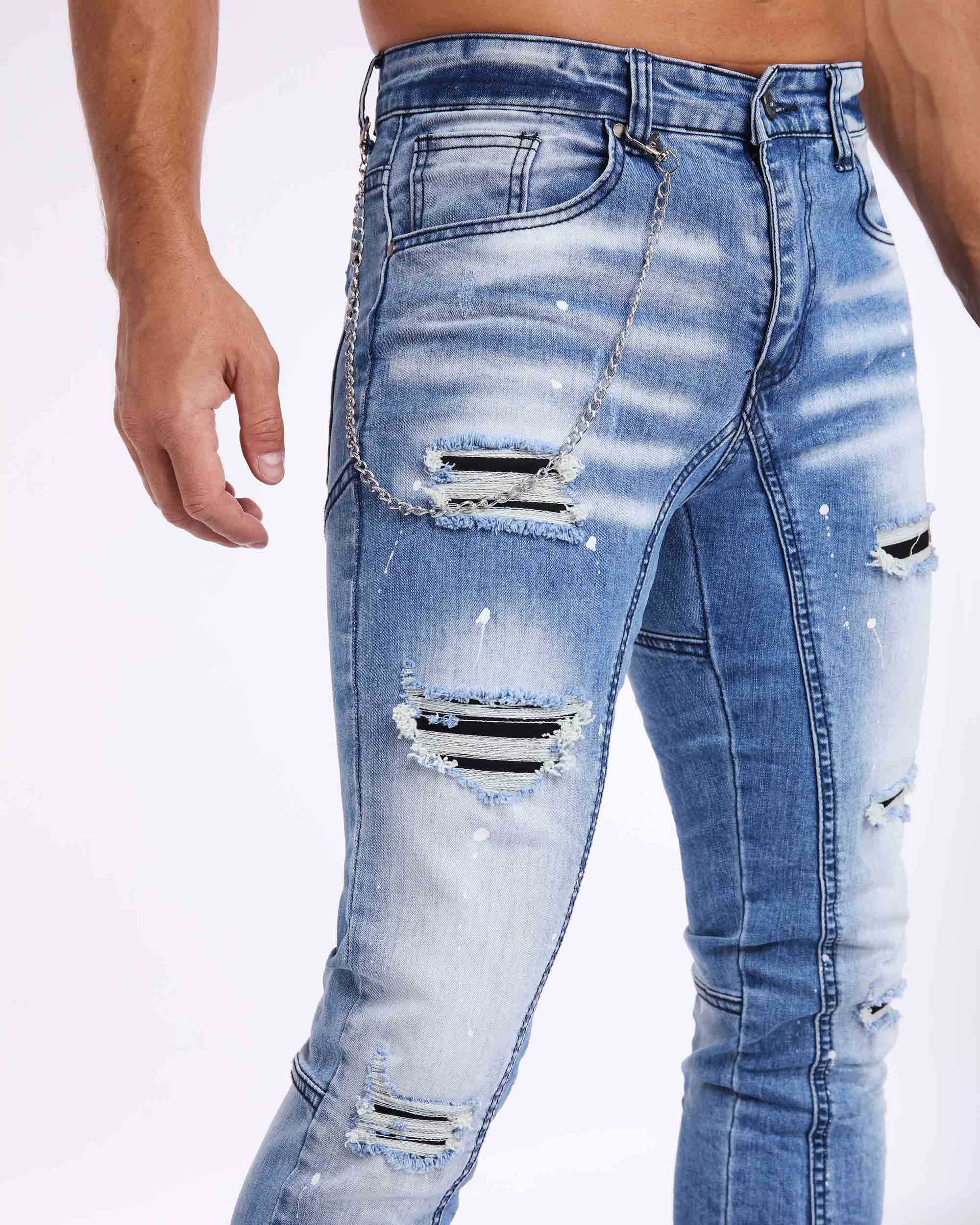 Irregular Wash Jeans