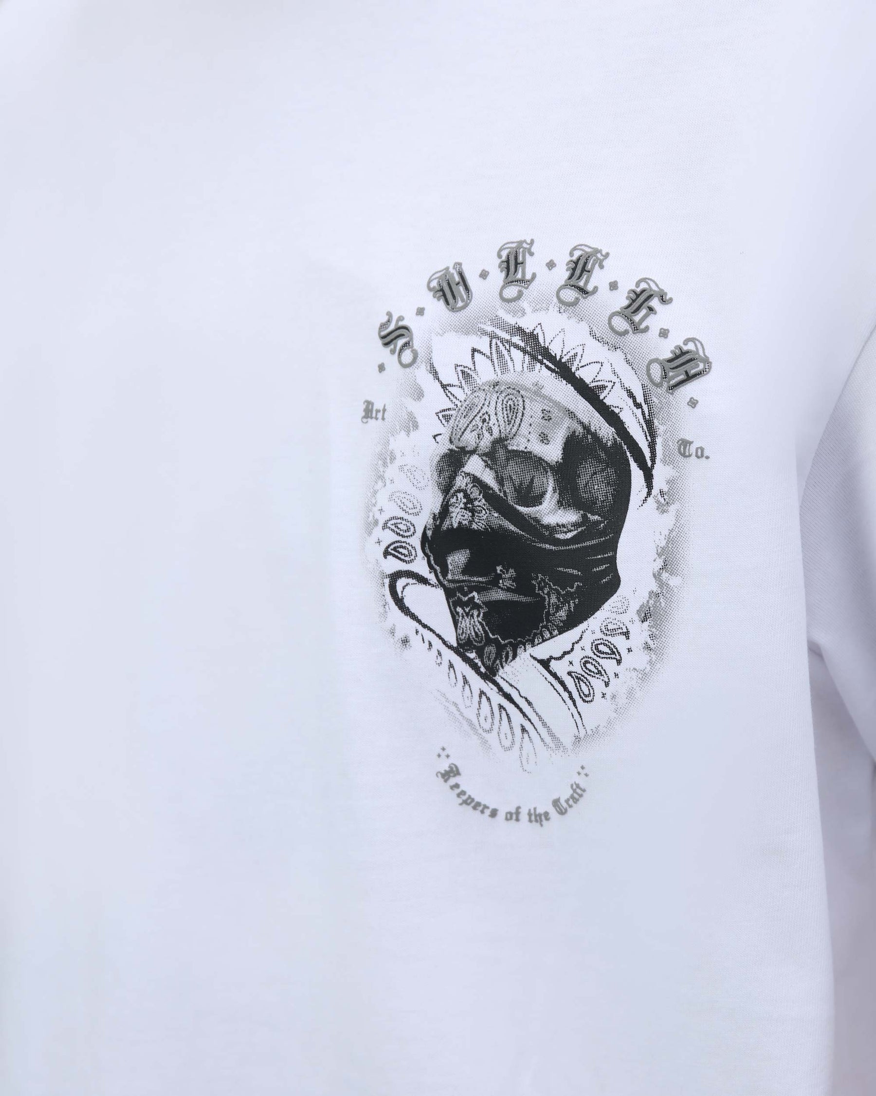 Camiseta con estampado de calavera vintage 