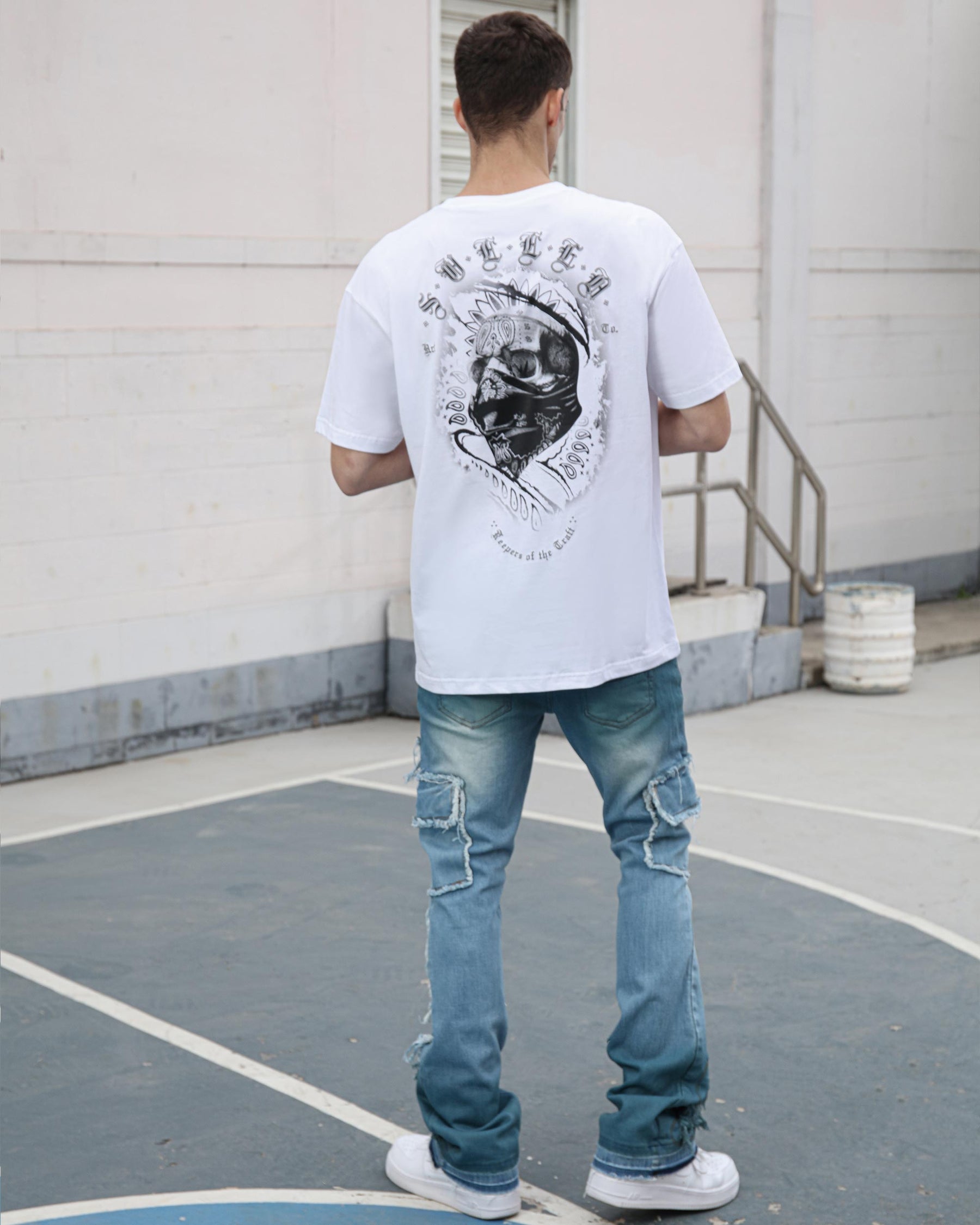 Vintage Skull Graphic Tee-Mexico Local Delivery