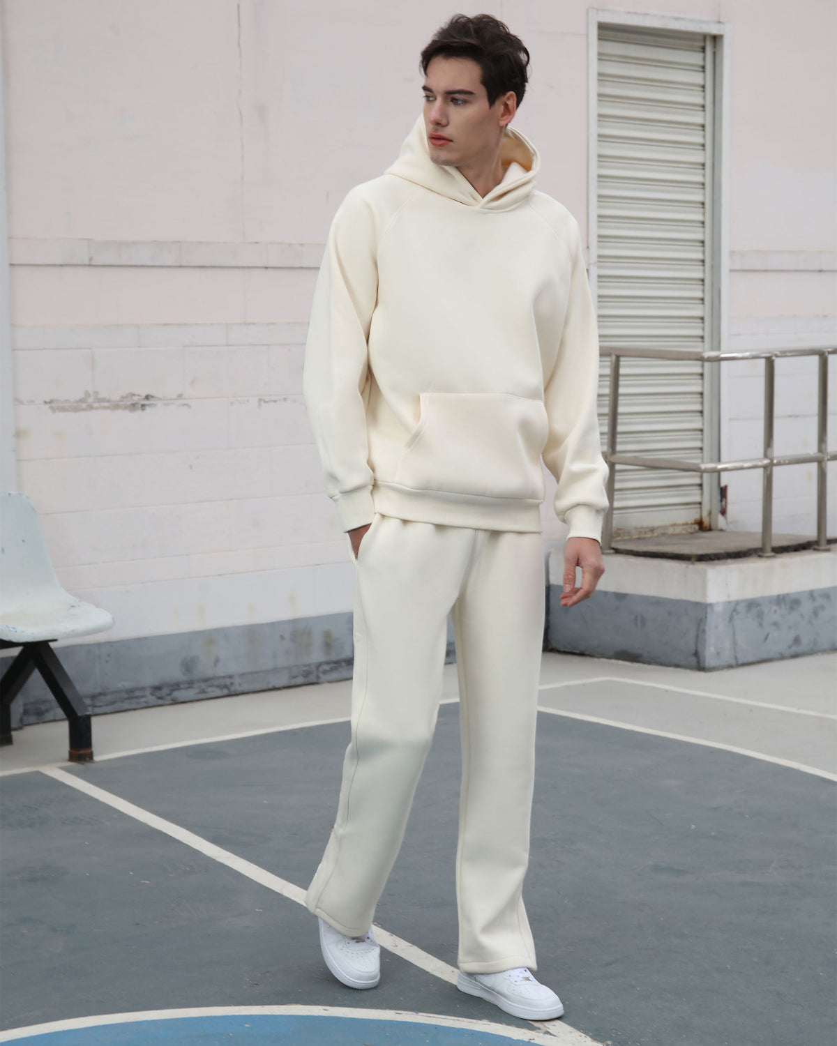 Casual Hoodie and Sweatpants Two Pieces Apricot-Mexico Local Delivery