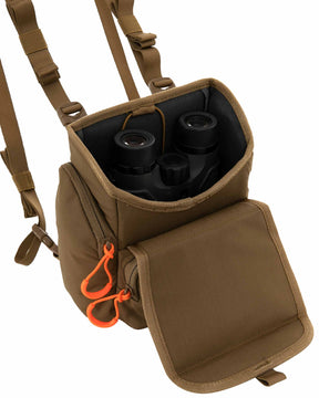 Paquete de pecho con arnés binocular Tuxapo y estuche para binoculares con bolsa para telémetro