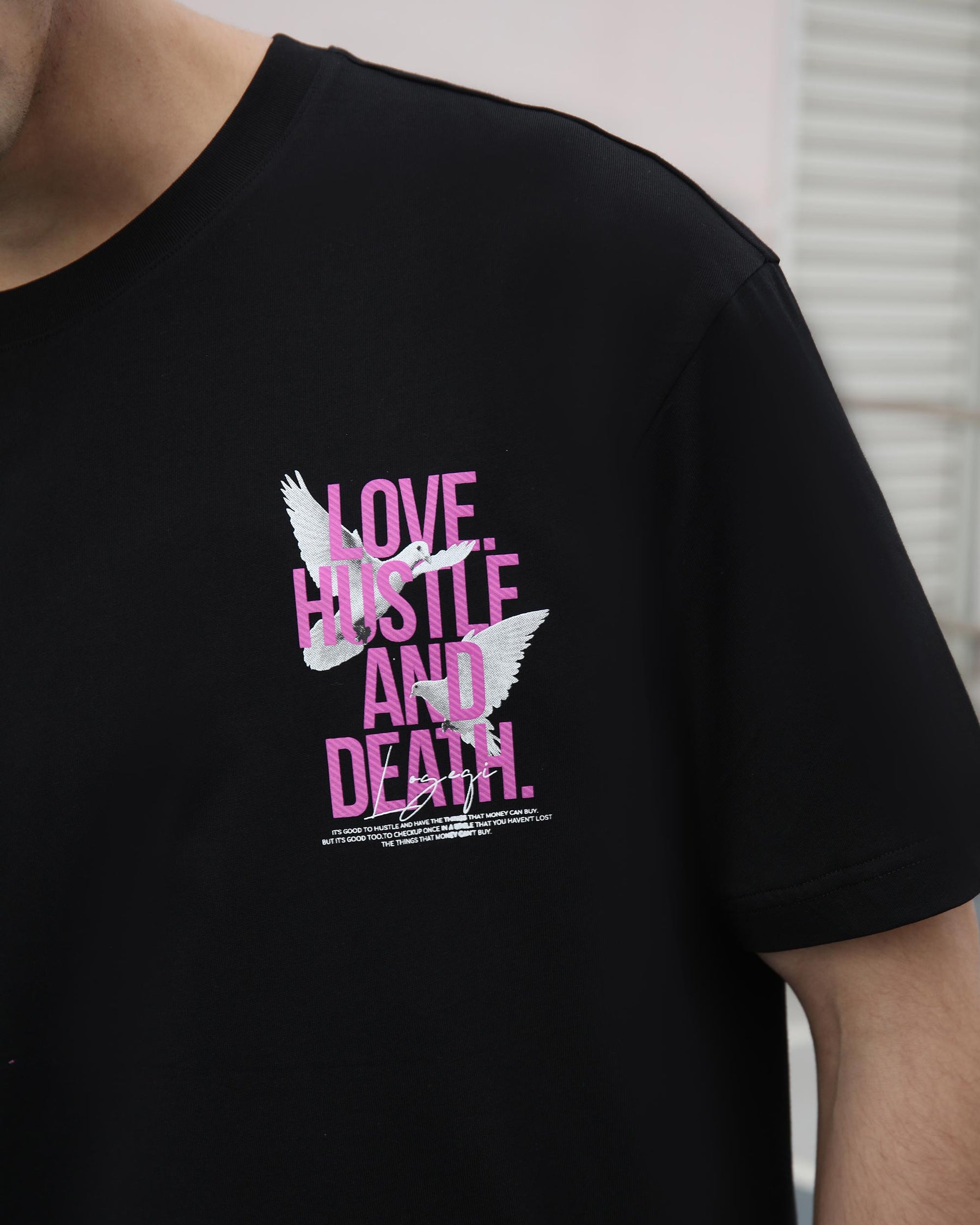 Camiseta con gráfico de cita de tipografía 