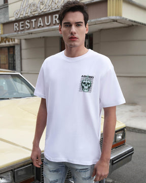 Vintage Skull Letters Printed Tee-Mexico Local Delivery