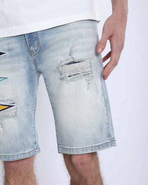 Casual Versatility Light Wash Denim Shorts