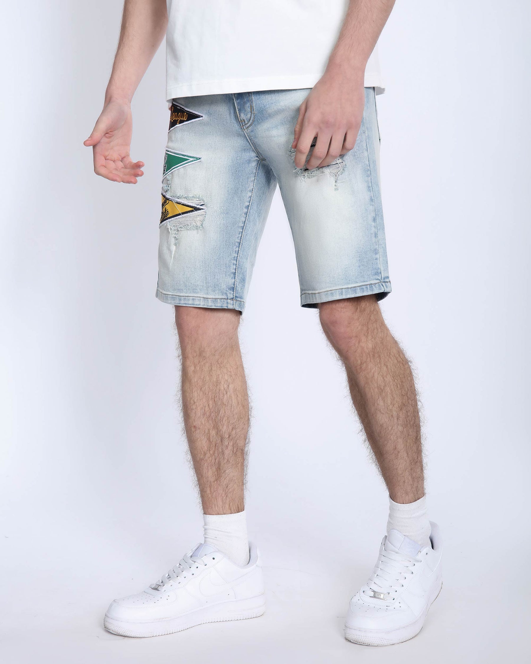 Casual Versatility Light Wash Denim Shorts