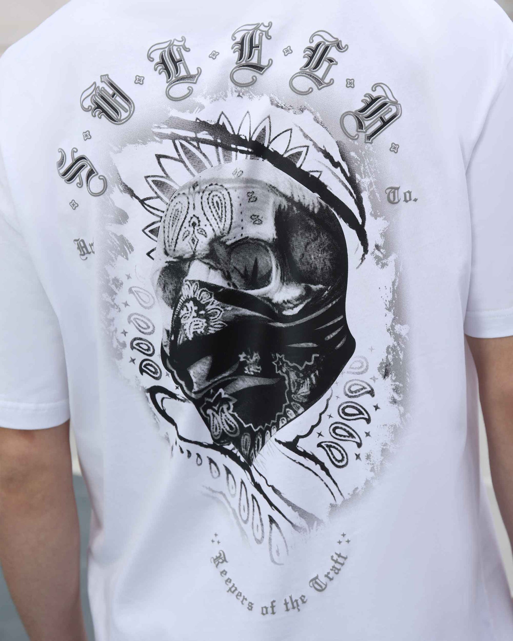 Camiseta con estampado de calavera vintage 