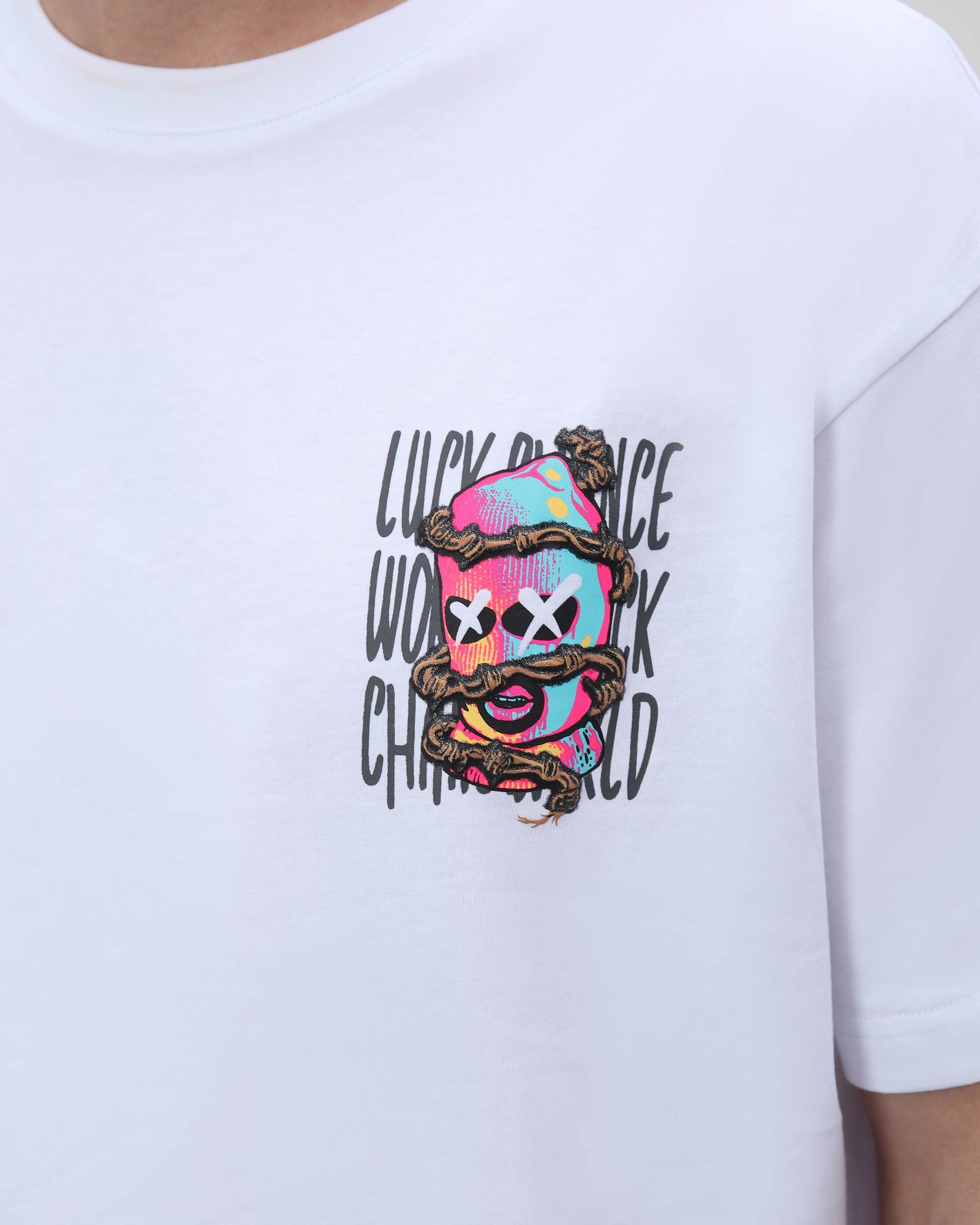 Camiseta con estampado de arte abstracto-Entrega local en México 