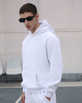 Conjunto de sudadera con capucha y joggers Effortless Style Blanco 