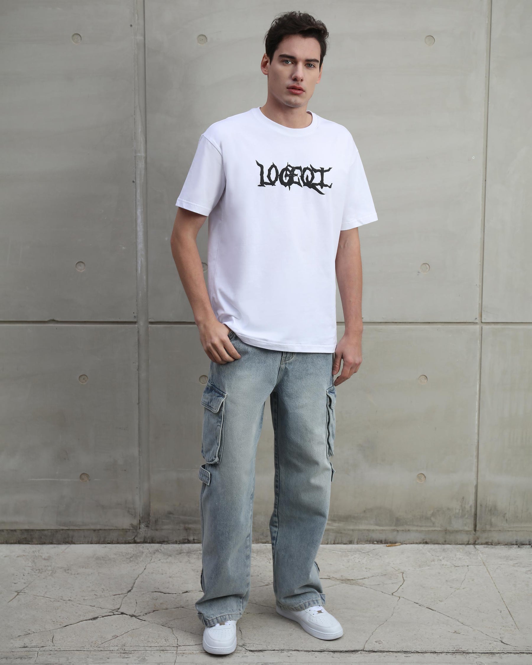 Distressed Logo Print Tee-Mexico Local Delivery