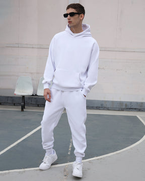 Conjunto de sudadera con capucha y joggers Effortless Style Blanco 