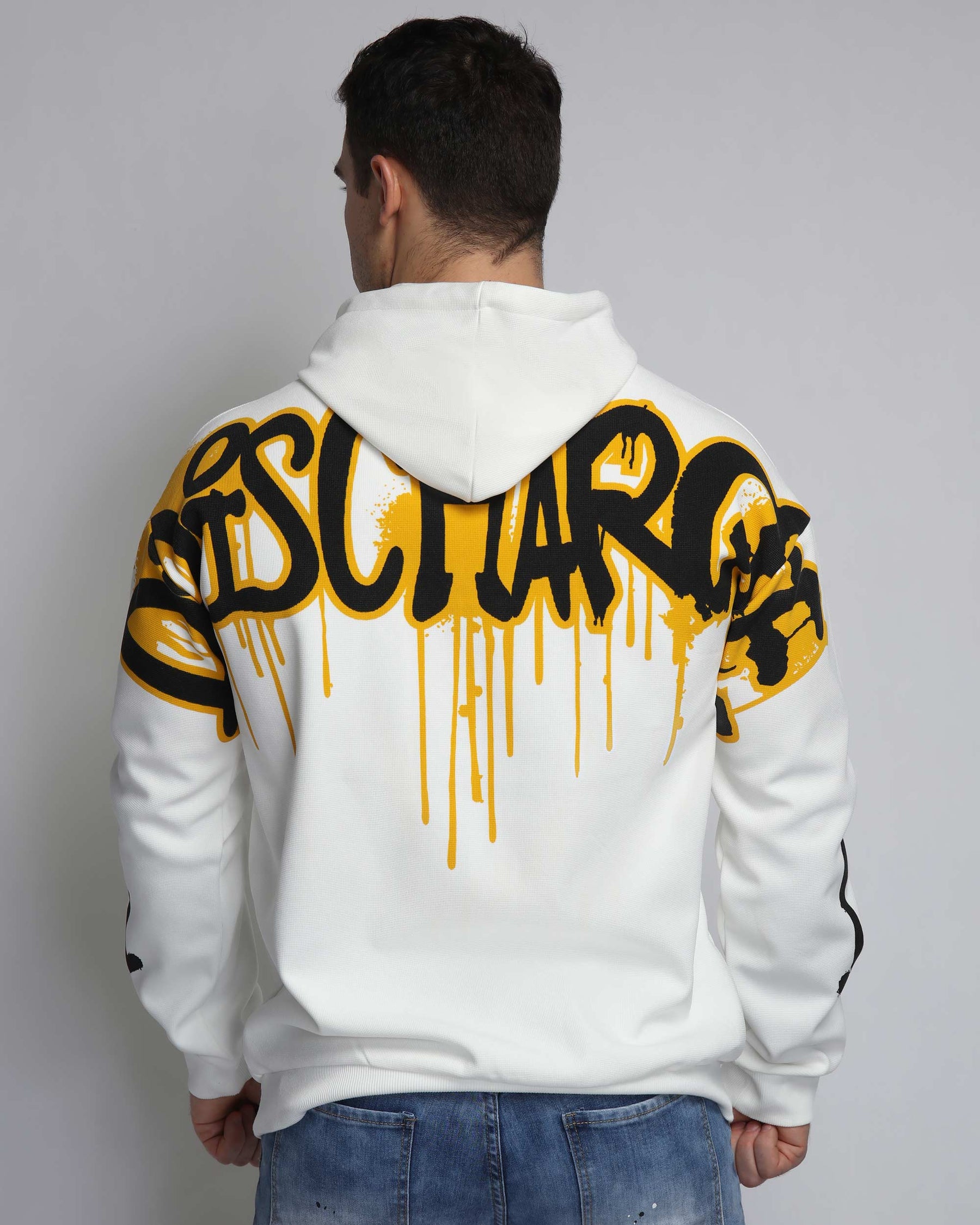 Sudadera con Capucha con Estampado Desgastado-Entrega Local en México