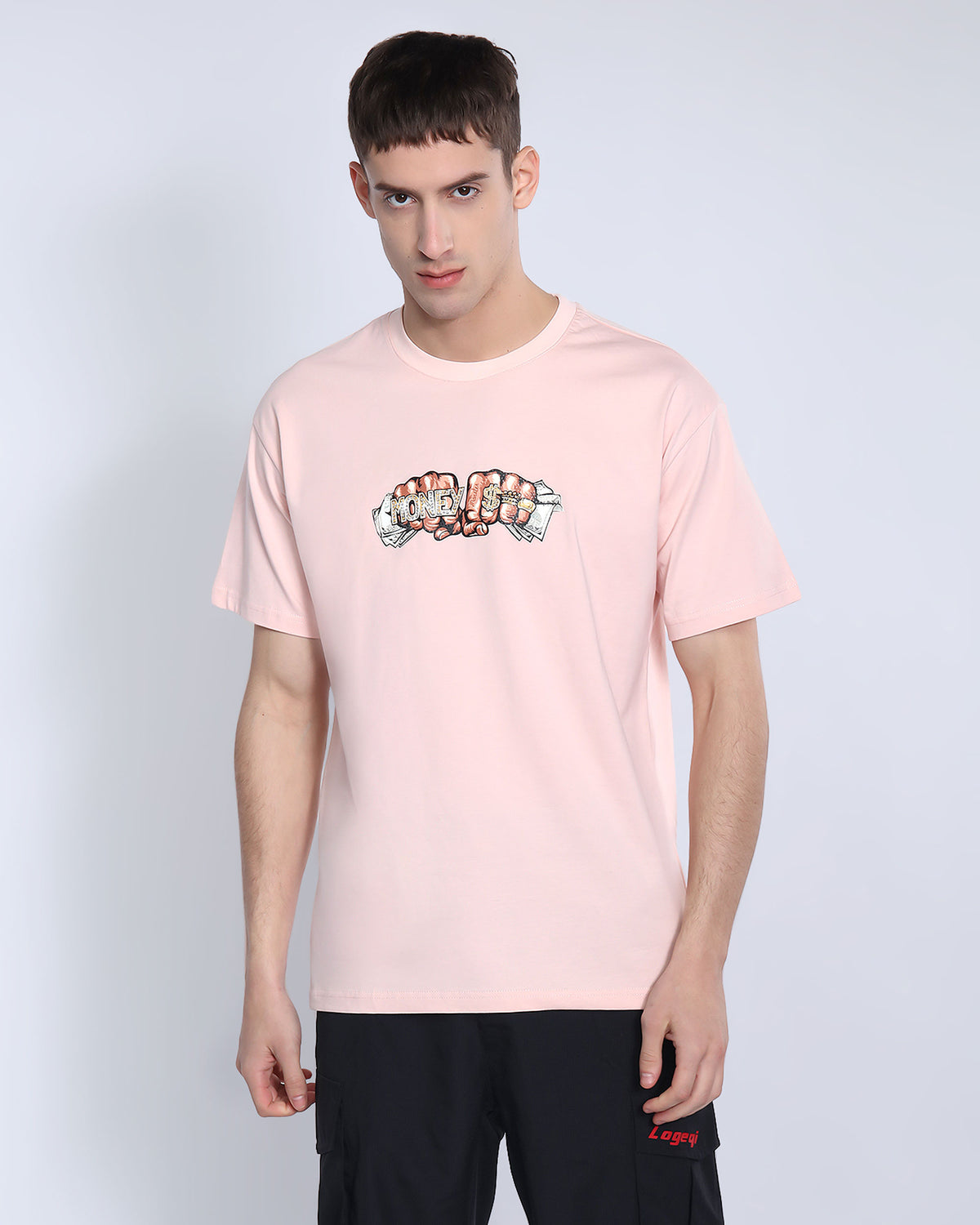 Camiseta con estampado gráfico estilo hip-hop 