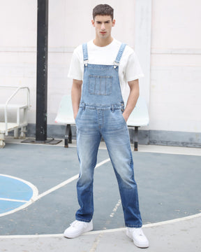 Classic Denim Overalls with Precision Stitching