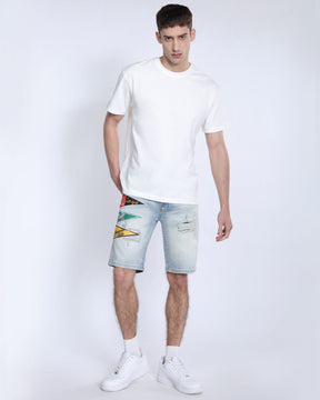 Casual Versatility Light Wash Denim Shorts