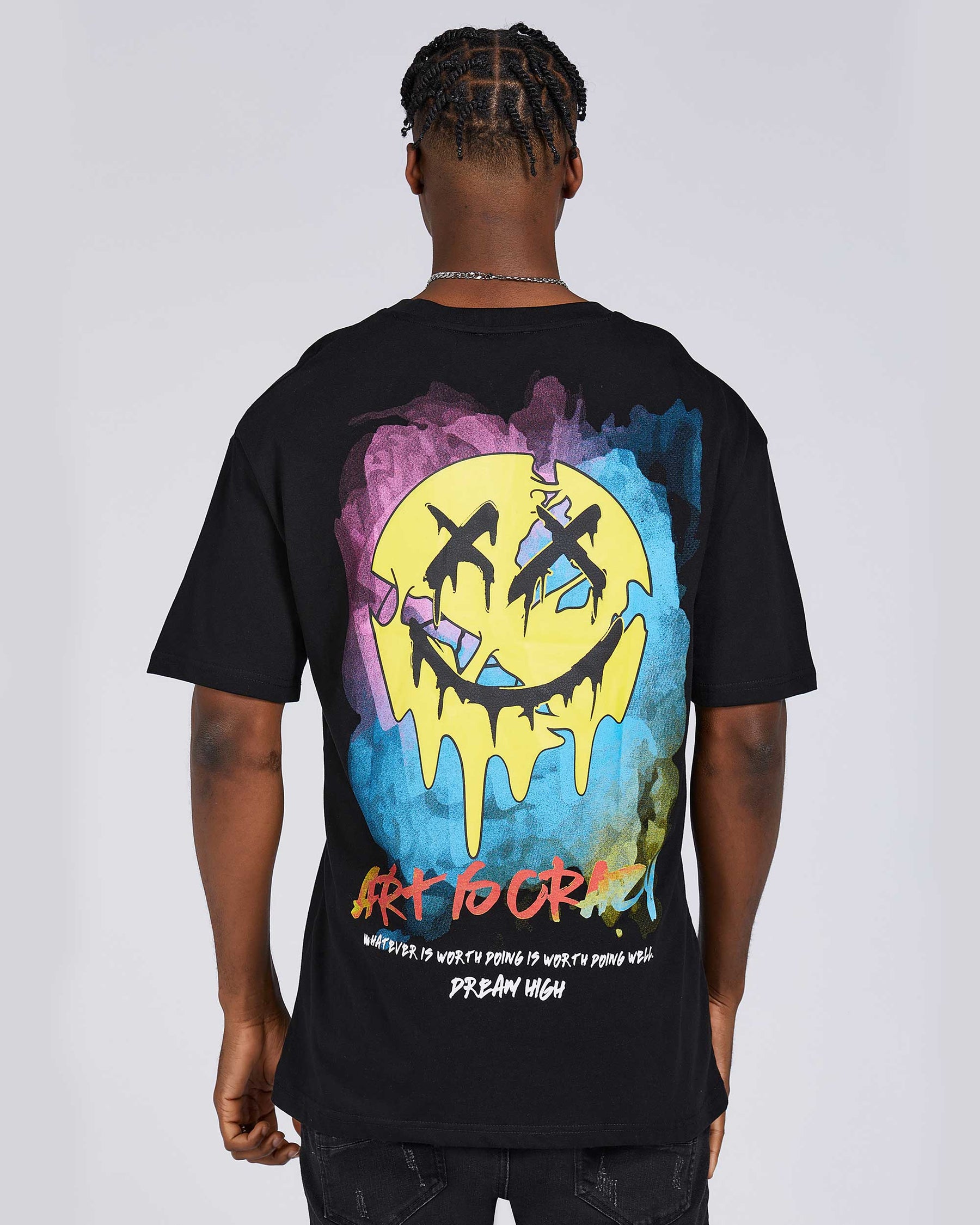 Psychedelic Gradient Graphic Print Tee-Mexico Local Delivery