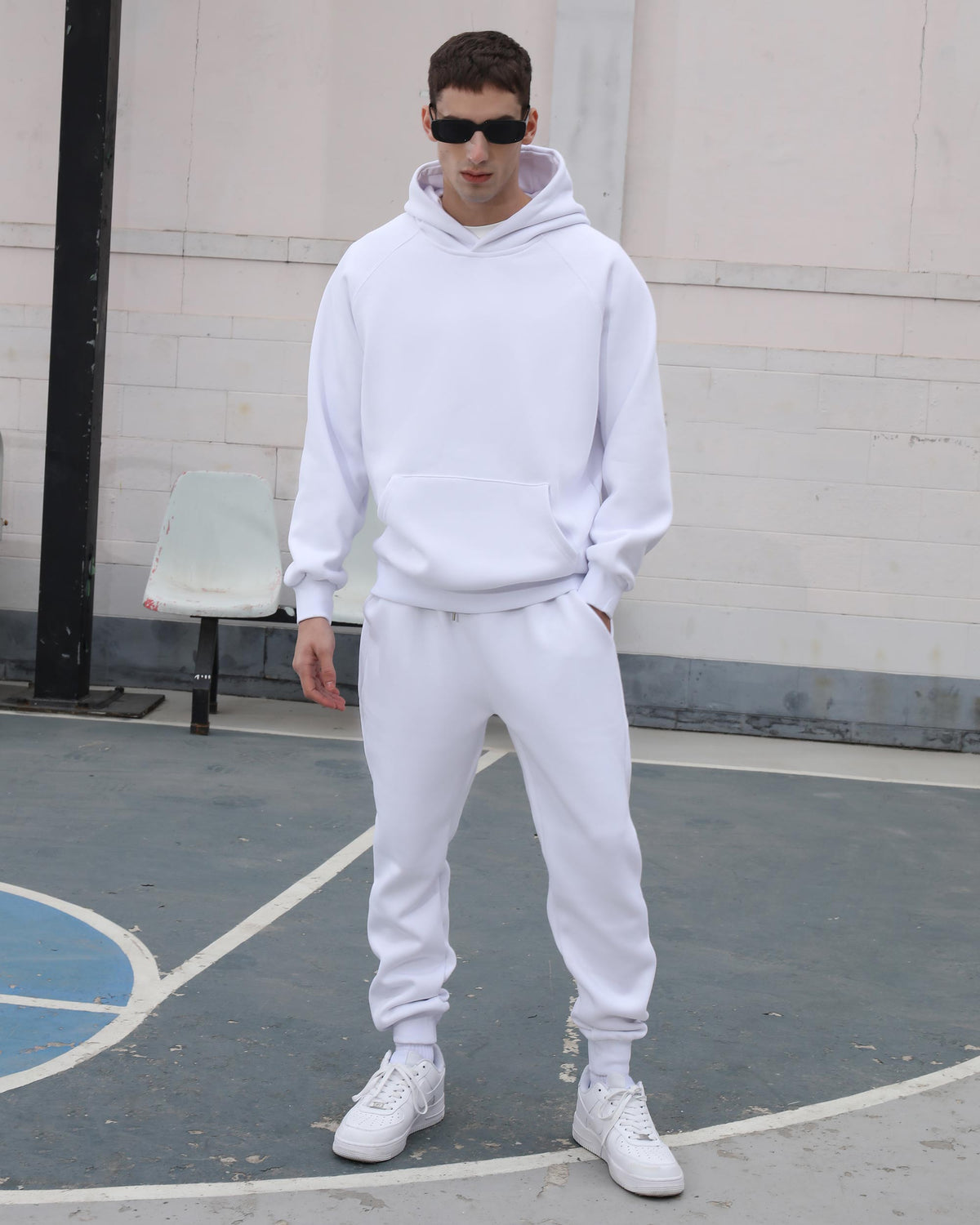 Effortless Style Hoodie & Jogger Set White-Mexico Local Delivery