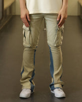 Industrial Wasteland Style Blue Cargo Jeans-Mexico Local Delivery