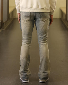 Light Wash Straight Leg Distressed Cargo Jeans-Mexico Local Delivery