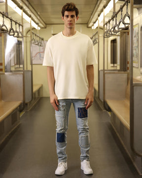 Solid Oversize T-Shirt-Cream