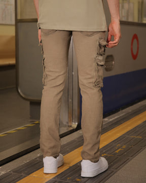 Slim-fit Cargo Jeans with Functional Side Pockets