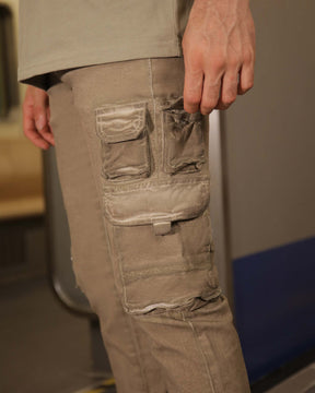 Slim-fit Cargo Jeans with Functional Side Pockets