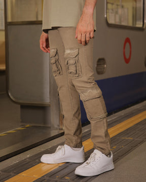 Slim-fit Cargo Jeans with Functional Multiple Pockets