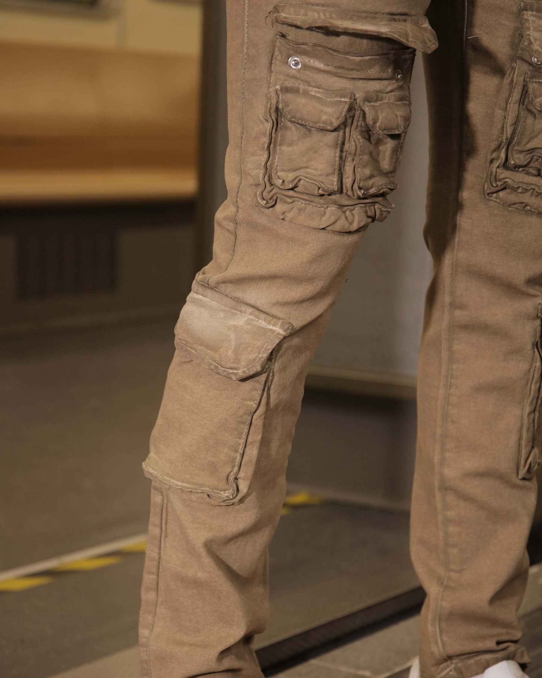 Slim-fit Cargo Jeans with Functional Multiple Pockets