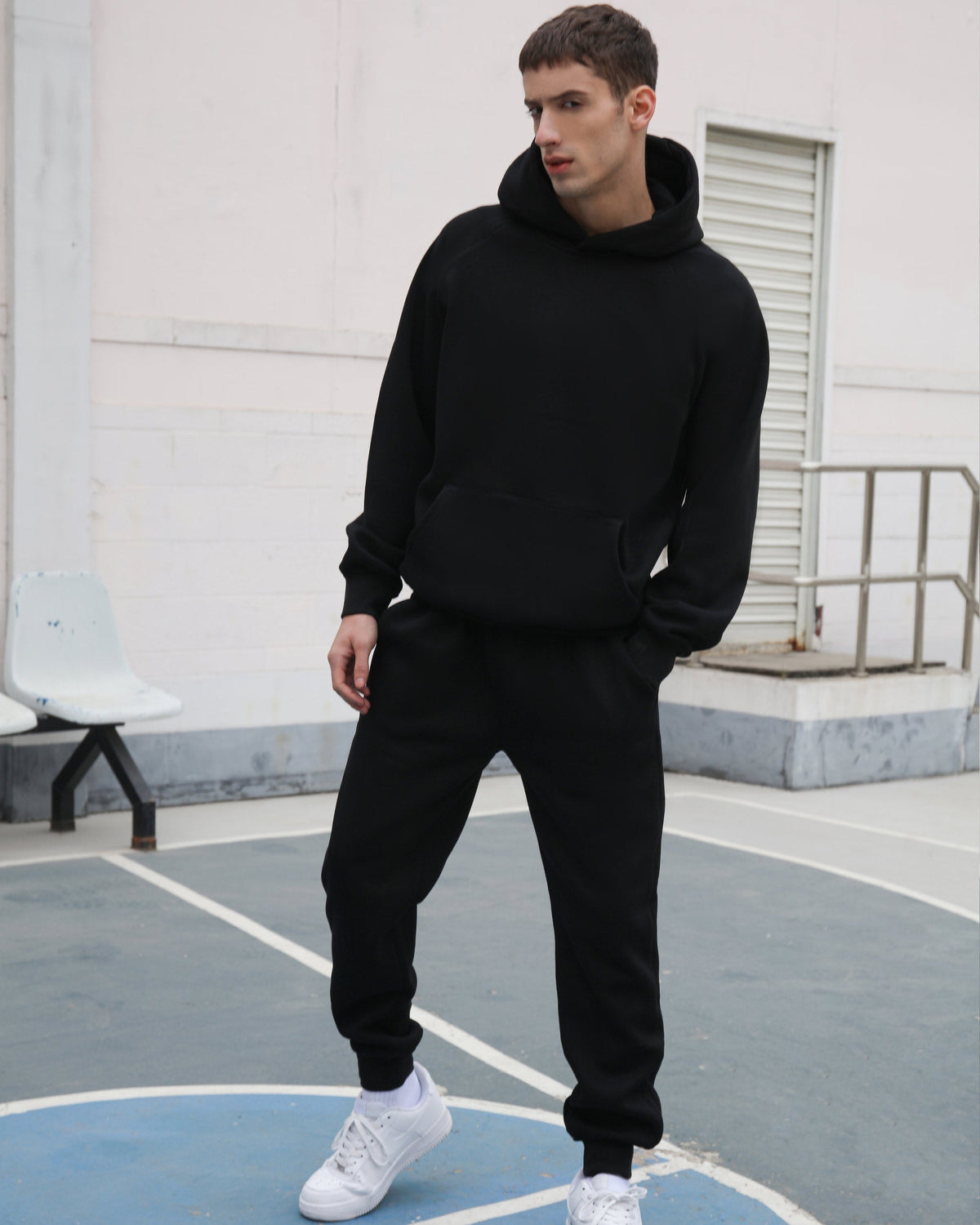 Effortless Style Hoodie & Jogger Set Black-Mexico Local Delivery