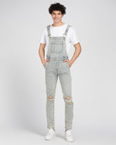 Classic Ripped & Distressed Denim Overalls