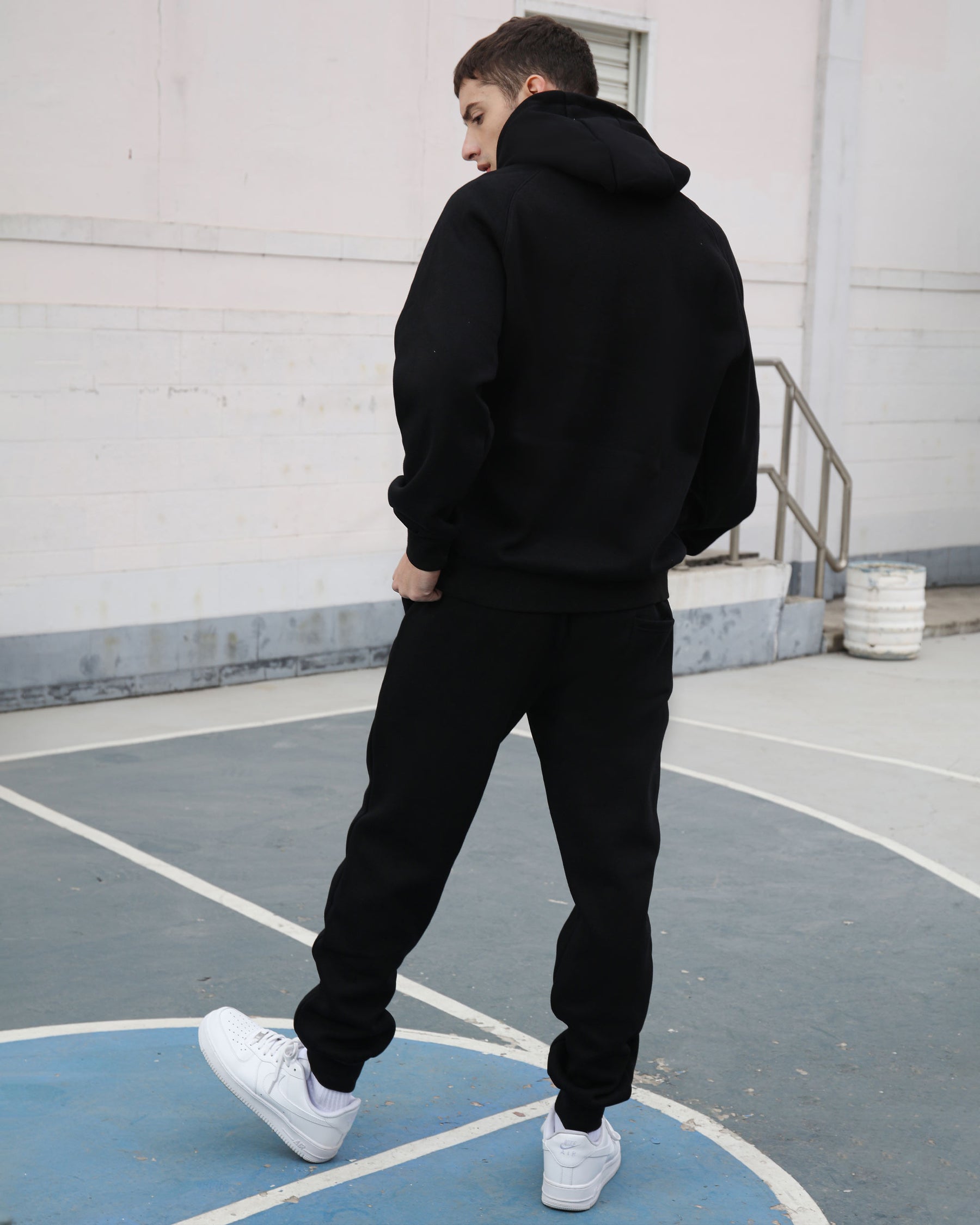 Conjunto de sudadera con capucha y joggers Effortless Style Negro 