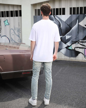 Distressed Slim Fit Blue Ripped Jeans-Mexico Local Delivery