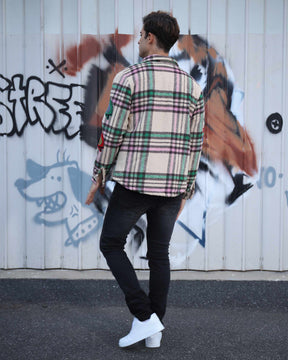 Checkered Plaid Moto Jacket - Trendy Pattern